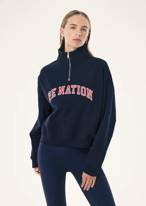 Legacy Quarter Zip Sweat - Dark Navy