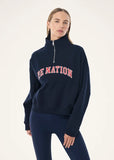 Legacy Quarter Zip Sweat - Dark Navy
