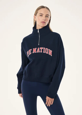 Legacy Quarter Zip Sweat - Dark Navy