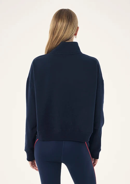 Legacy Quarter Zip Sweat - Dark Navy