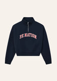 Legacy Quarter Zip Sweat - Dark Navy