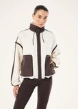Lennon Sherpa Jacket - Whisper White/Coffee