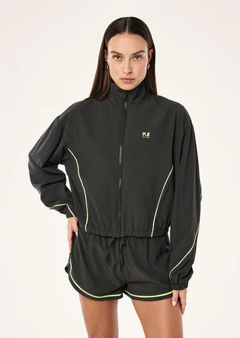 Linear Jacket - Caviar/Lime