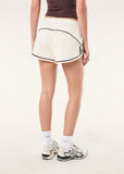 Linear Short - Whisper White/Dark Plum