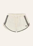 Linear Short - Whisper White/Dark Plum
