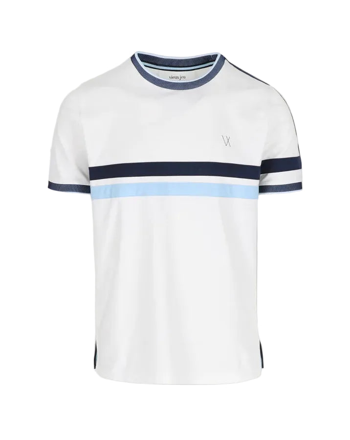 Leo Shirt Stripe - White/Dress Blue