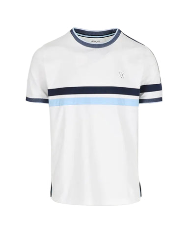Leo Shirt Stripe - White/Dress Blue
