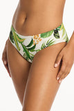 Lotus Mid Bikini Pant - White