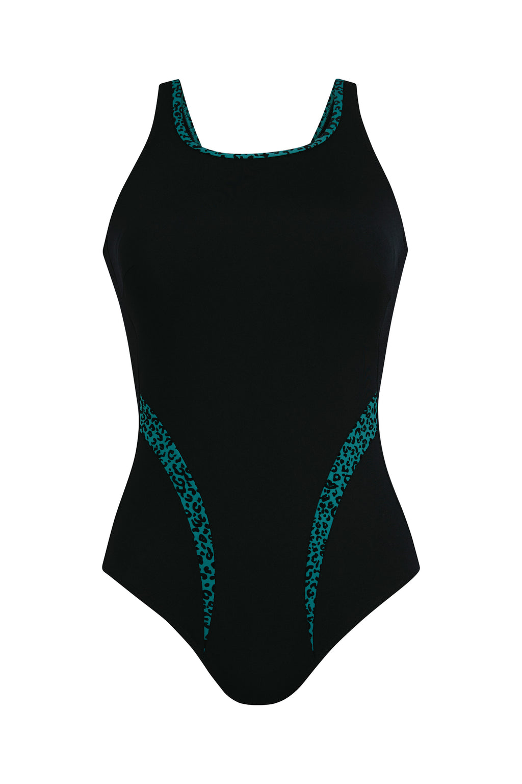 Padilla Swimsuit - Black/Aqua Leopard