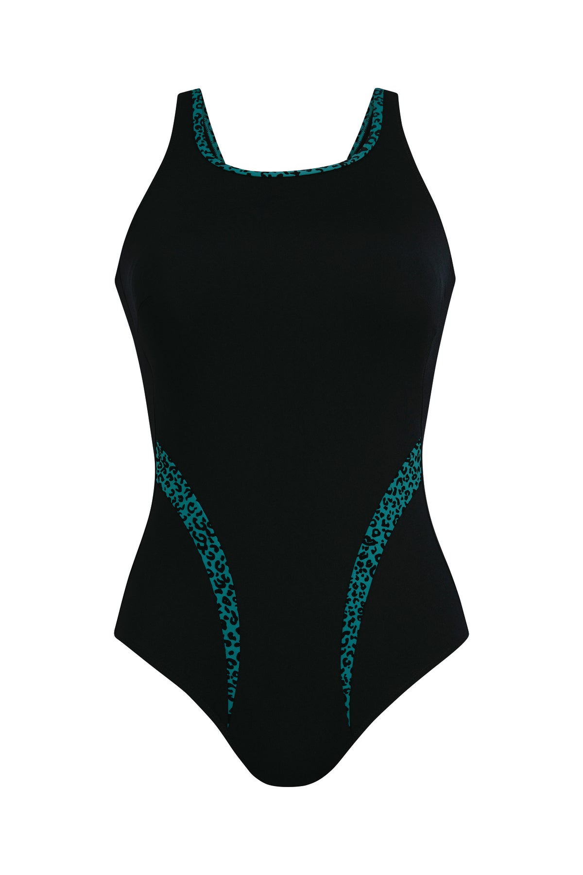 Padilla Swimsuit - Black/Aqua Leopard
