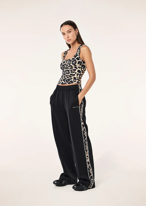 Man Down Track Pant - Black/Leopard