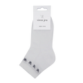 Mel Mid Socks - White/Blue Logo