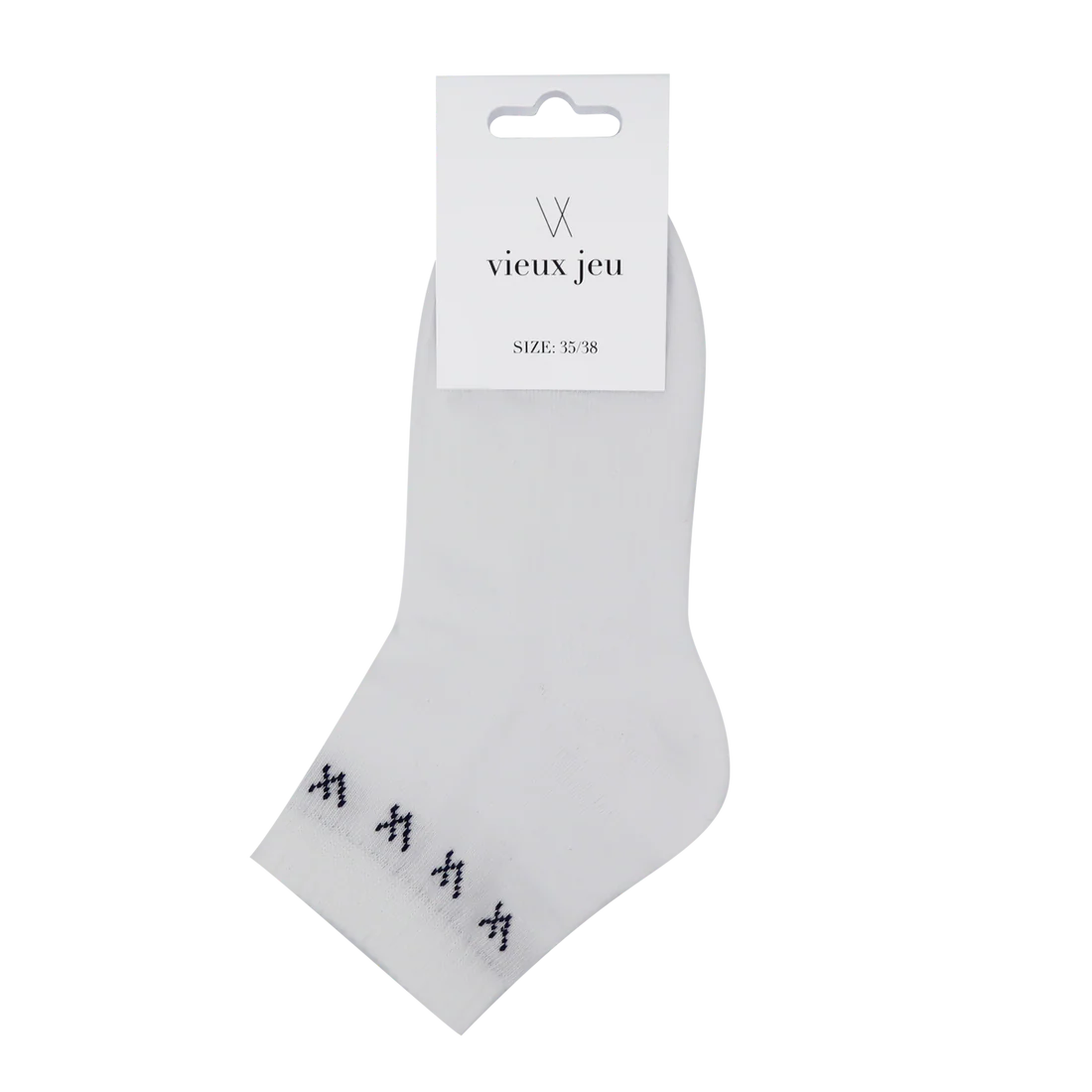 Mel Mid Socks - White/Blue Logo