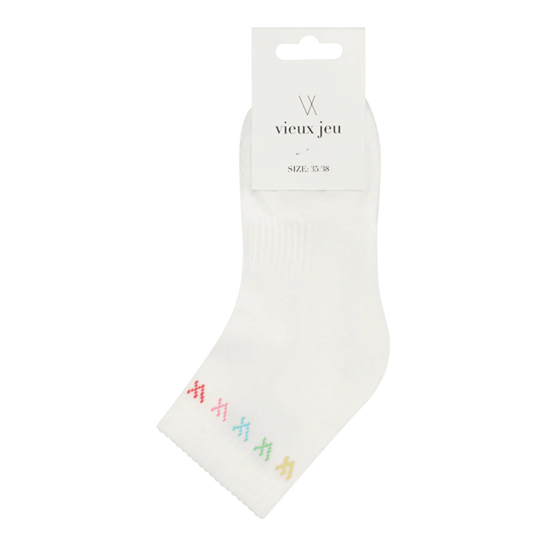 Mel Mid Socks - White/Multi Color