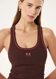 Nexus Rib Tank - Mahogany/Diva Pink