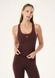 Nexus Rib Tank - Mahogany/Diva Pink