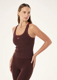 Nexus Rib Tank - Mahogany/Diva Pink