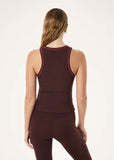 Nexus Rib Tank - Mahogany/Diva Pink
