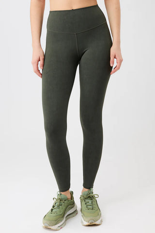 Monoprinted Tights - Moss