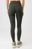 Monoprinted Tights - Moss
