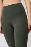 Monoprinted Tights - Moss
