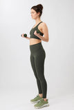 Monoprinted Tights - Moss