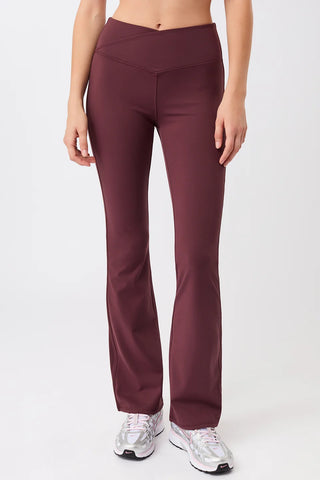 Flared Sports Pant - Ruby