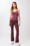 Flared Sports Pant - Ruby