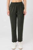 Relaxed Fit Pants - Dark Olive