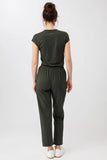 Relaxed Fit Pants - Dark Olive