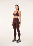 Radar Full Length Legging - Mahogany/Diva Pink