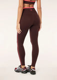 Radar Full Length Legging - Mahogany/Diva Pink