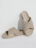 Ronley Quilted Slides - Mink Stone