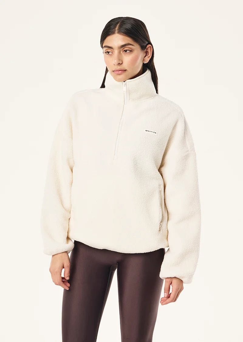Rotate Quarter Zip - Whisper White