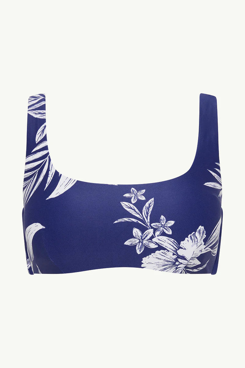 Aloha Low Square Neck Bra - French Navy
