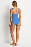 Essentials Edit Spliced One Piece - Denim Blue