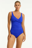 Essentials Cross Front Tankini - Cobalt