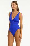 Essentials Spliced One Piece - Cobalt