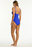 Essentials Spliced One Piece - Cobalt