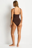 Essentials Edit Spliced One Piece - Cocoa