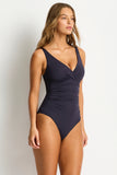 Essentials Cross Front One Piece - Night Sky