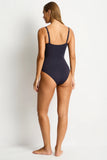 Essentials Cross Front One Piece - Night Sky
