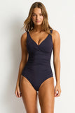 Essentials Cross Front One Piece - Night Sky