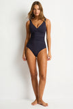 Essentials Cross Front One Piece - Night Sky