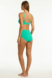 Messina Cross Front Multifit Bra Top - Evergreen