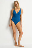 De Luxe Plunge Longline One Piece - Arctic