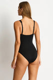 Essentials Spliced One Piece - Black