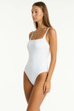 Spinnaker Square Neck One Piece - White