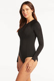 Essentials Long Sleeved Multifit One Piece - Black
