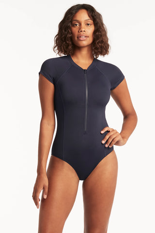 Essentials Short Sleeve One Piece - Night Sky